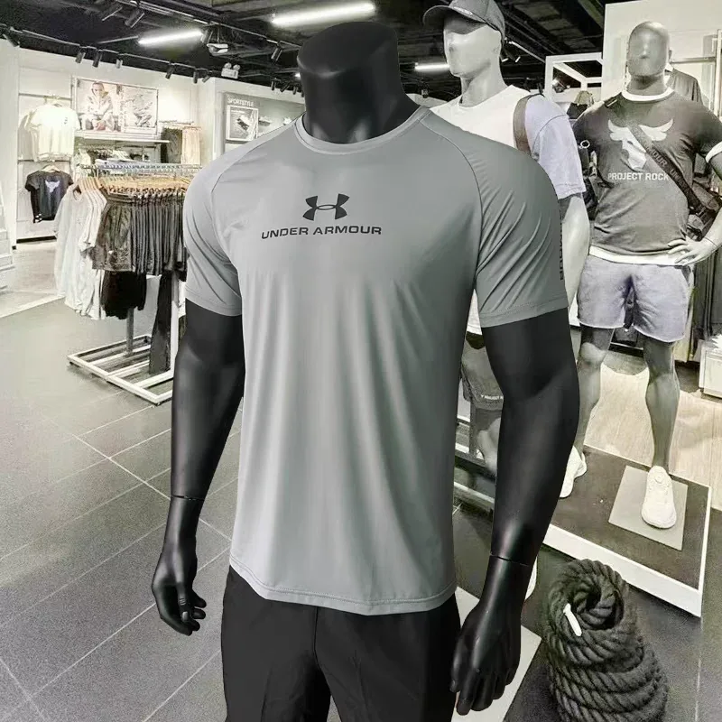 Under Armour Under Armour Grey T-Shirt Men's Short Sleeve Grey - 1