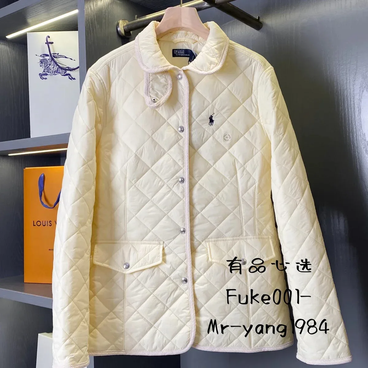 Polo Ralph Lauren Polo Ralph Lauren White Diamond Quilted Coat White - 1