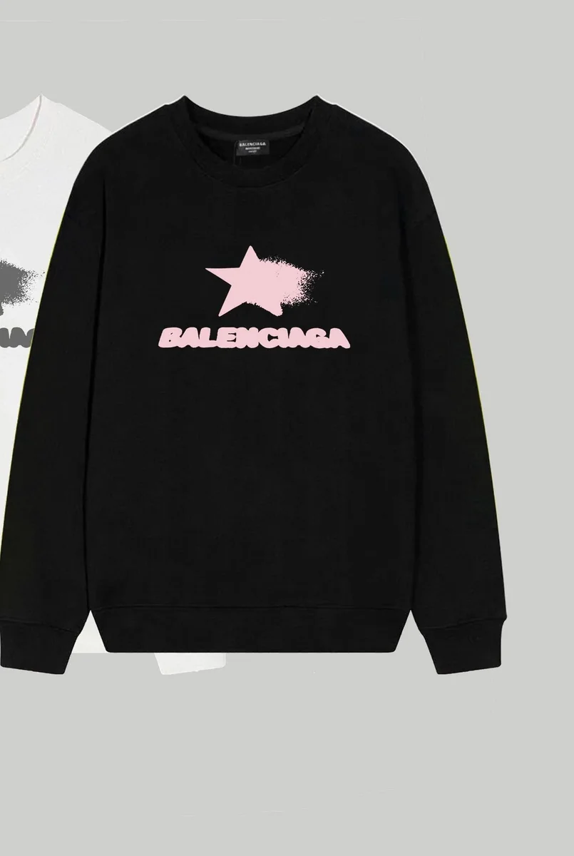 Balenciaga Balenciaga Black Pink Star Sweatshirt Black - 1