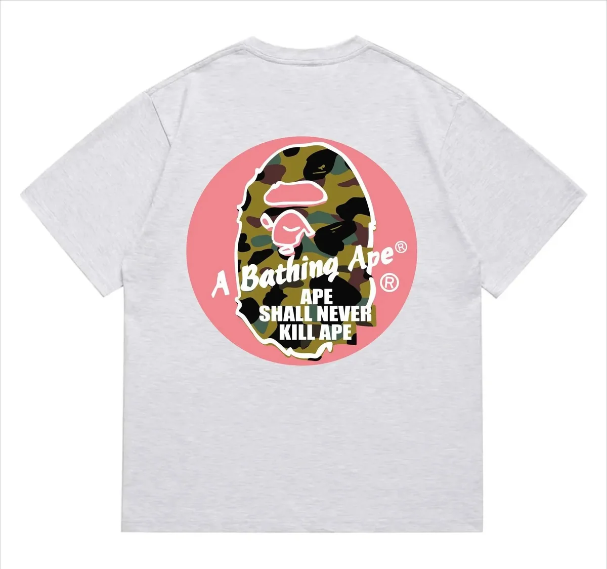 A Bathing Ape A Bathing Ape BAPE STA Camo Print T-Shirt Grey - 1