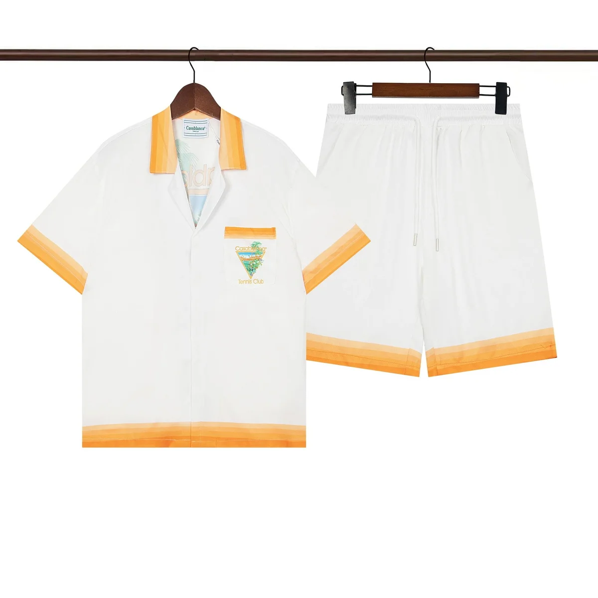 Other Tropical Tennis Club White & Orange Co-ord Set White - 1