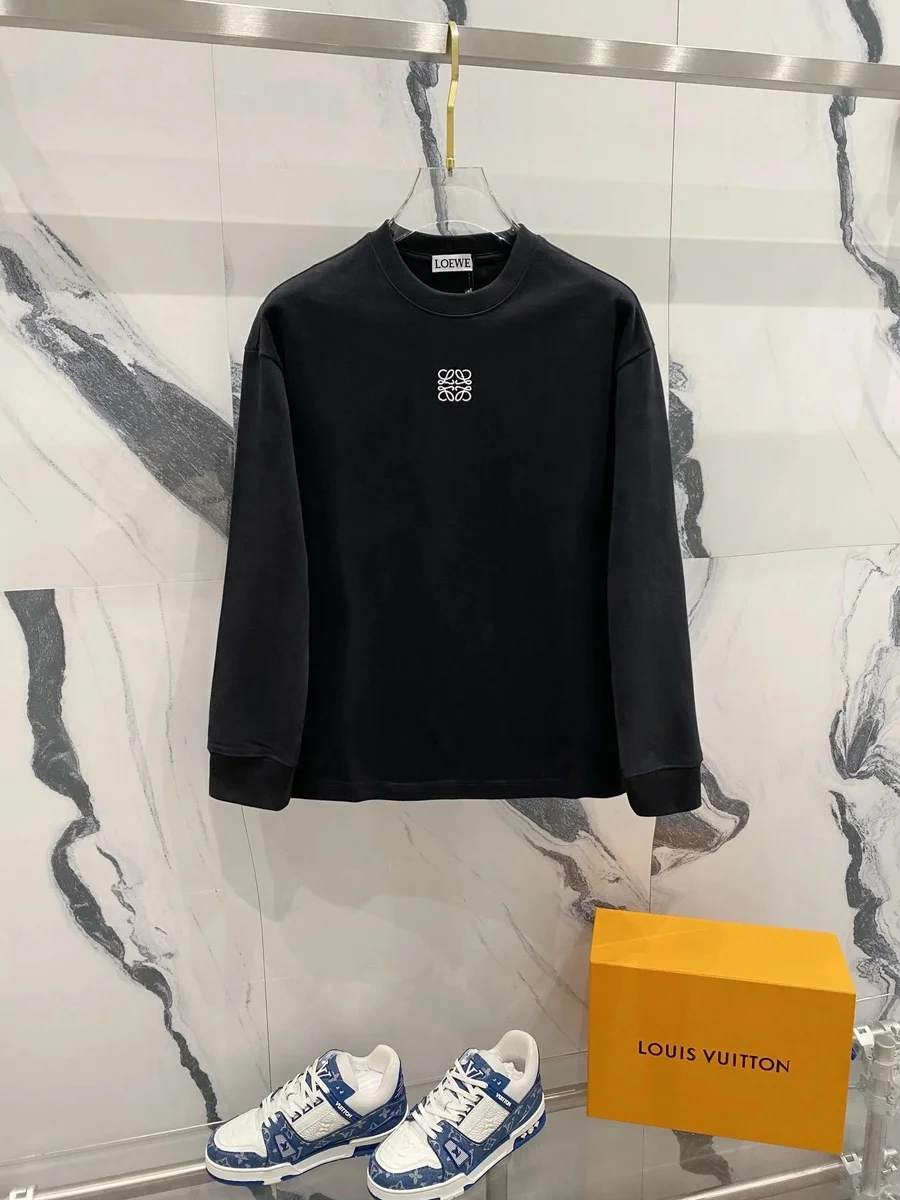 Loewe Loewe Anagram Black Crewneck Sweatshirt Black