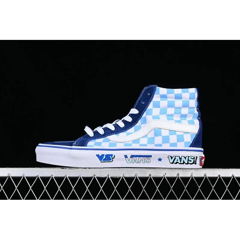 Vans Vans Old Skool Checkerboard Blue/White Sneakers Blue - 1