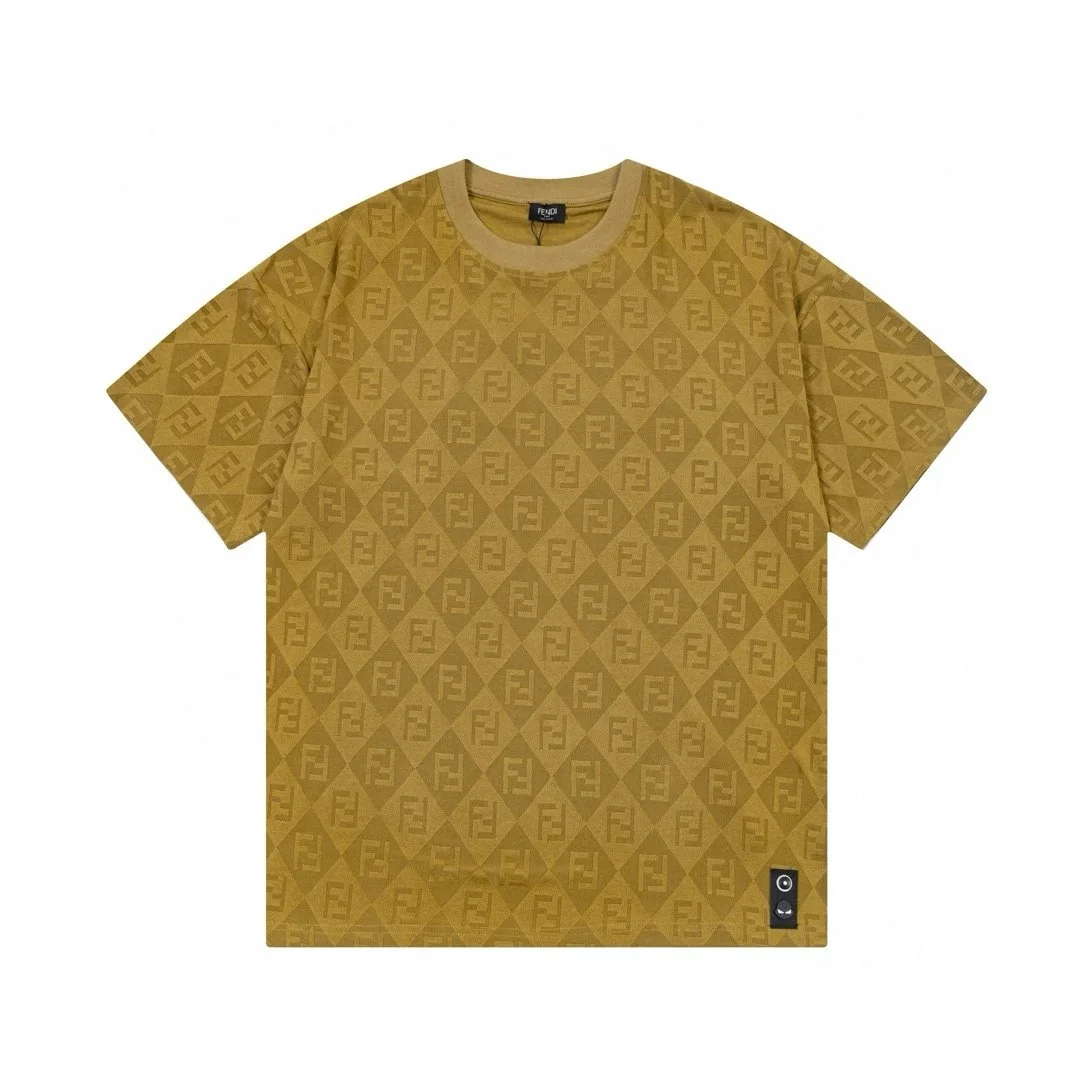 Fendi Fendi FF Monogram Mustard T-Shirt Brown