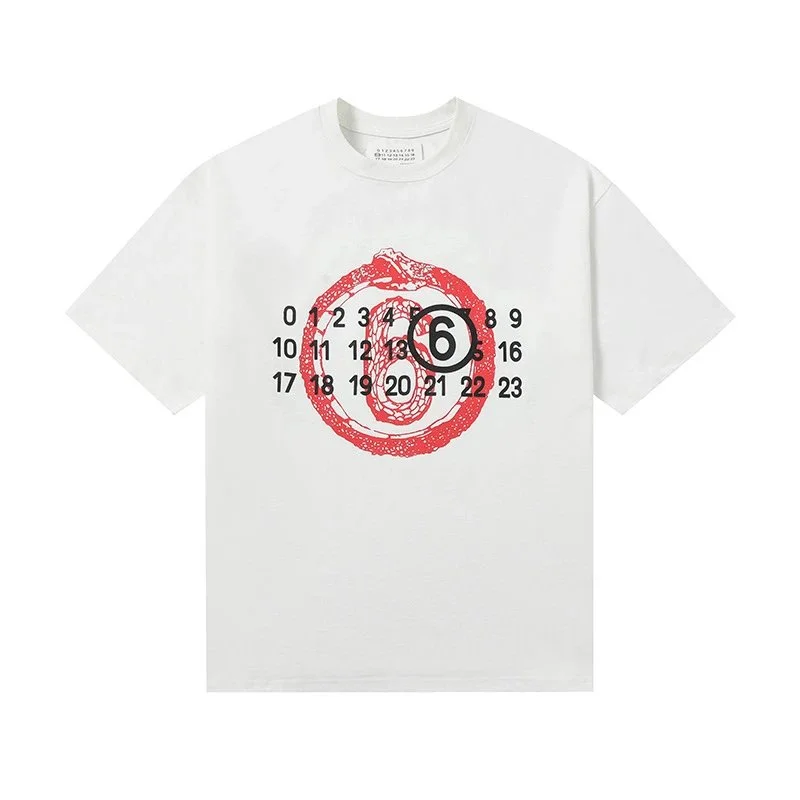 Maison Margiela Maison Margiela Tabi White Snake Print T-Shirt White - 1