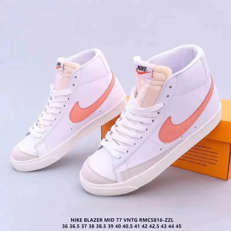 Nike Nike Blazer Mid 77 VNTG White/Orange High-Top Sneakers White