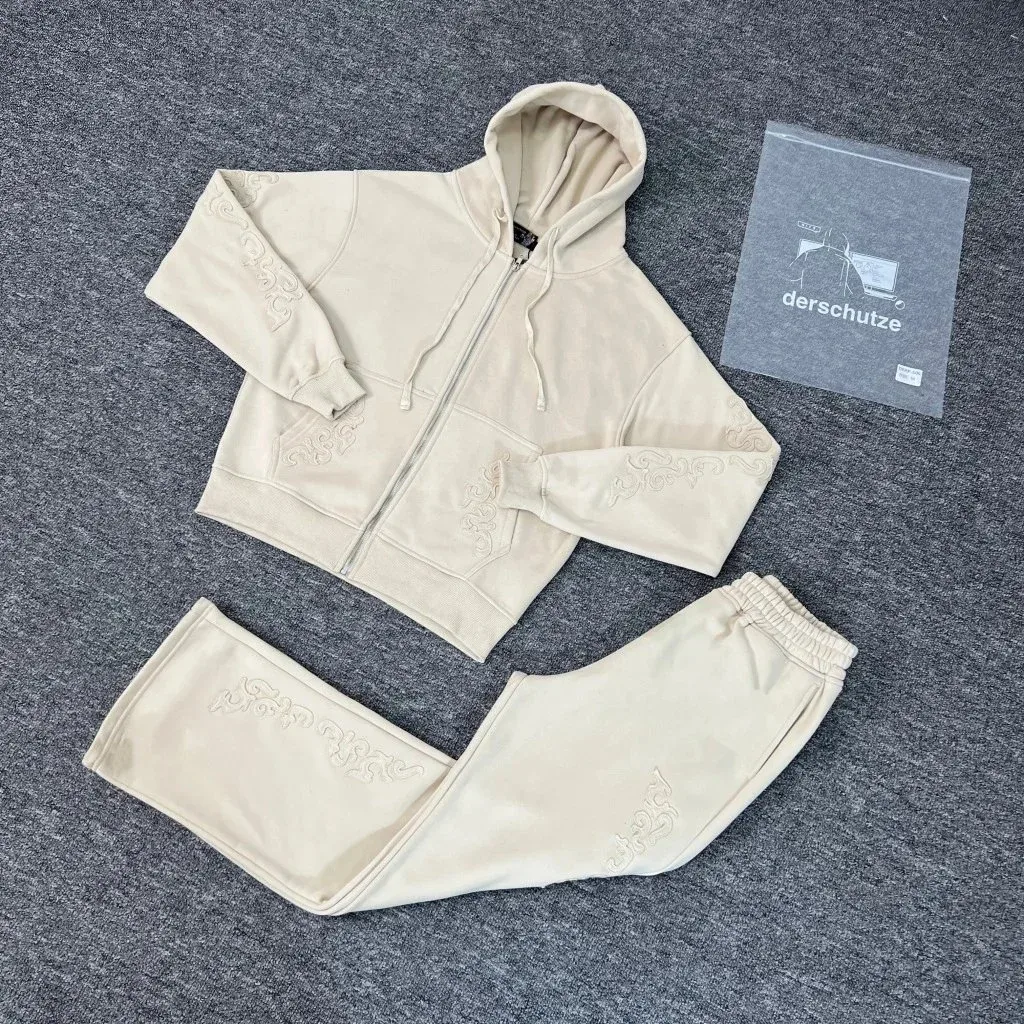 Other Beige Embroidered Tracksuit Set Beige - 1