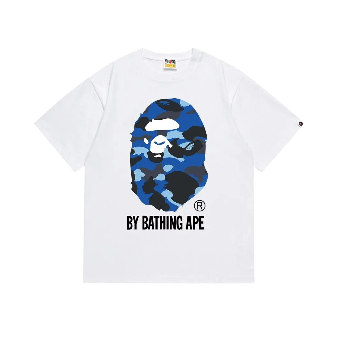 A Bathing Ape A Bathing Ape ABC Camo Blue/White T-Shirt White - 1