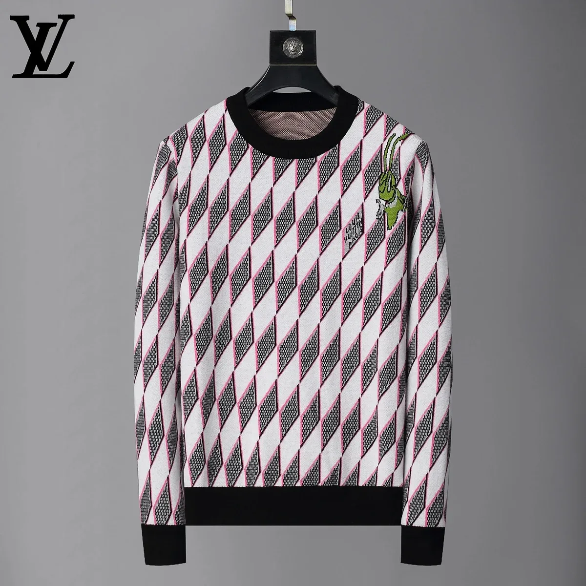 Louis Vuitton Louis Vuitton Monogram White/Pink/Black Knit Sweater Multicolor