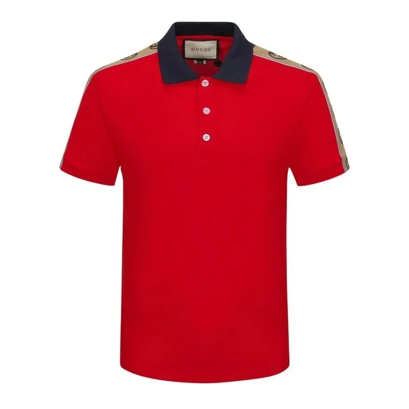 Gucci Gucci Red GG Monogram Polo Shirt A8 Red - 1