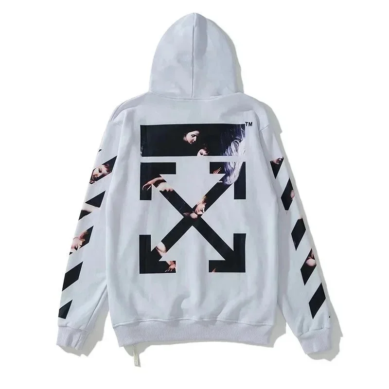 Off-White Off-White OW100 White Hoodie with Graphic Print White - 1