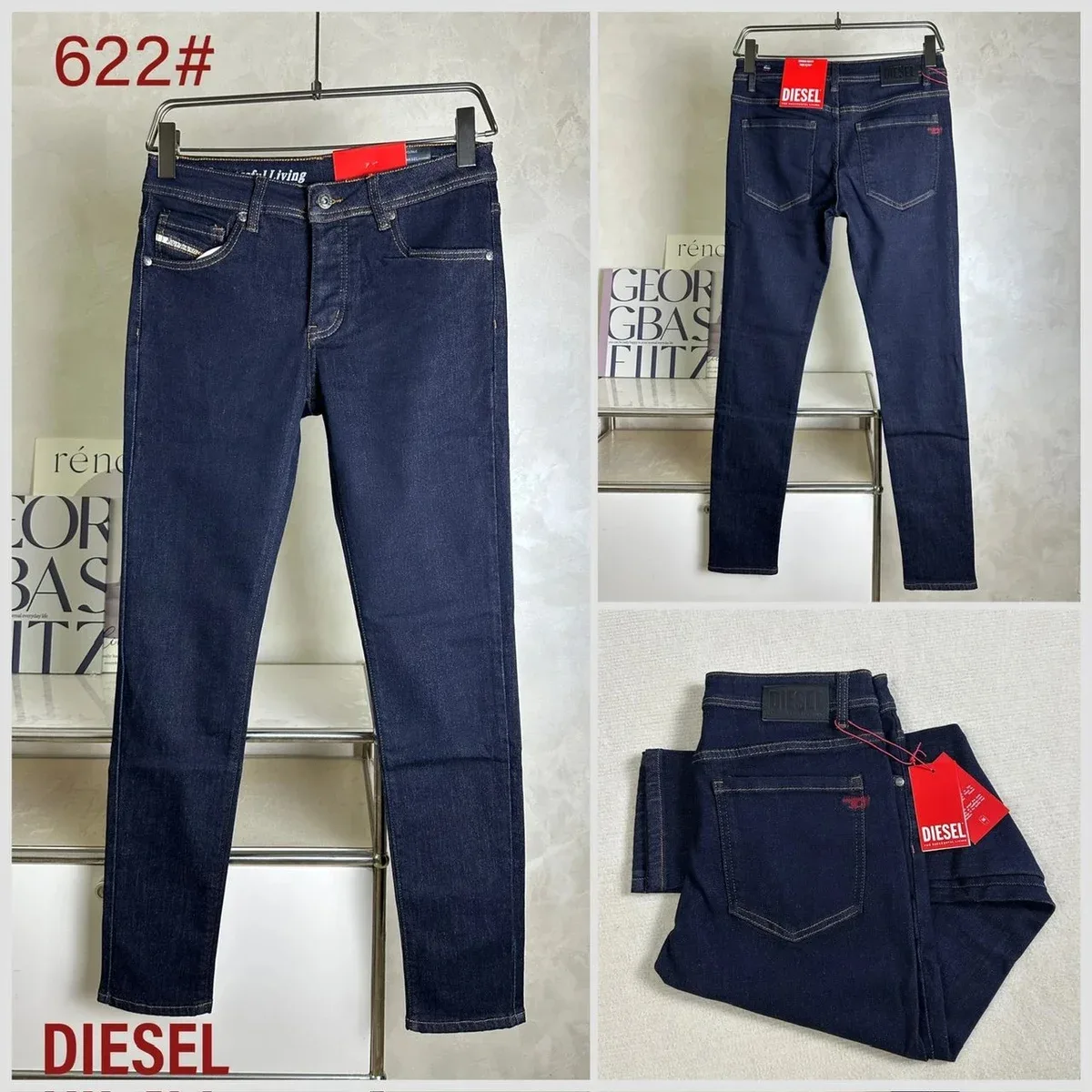 Diesel Diesel Dark Blue Slim Fit Jeans Navy - 1
