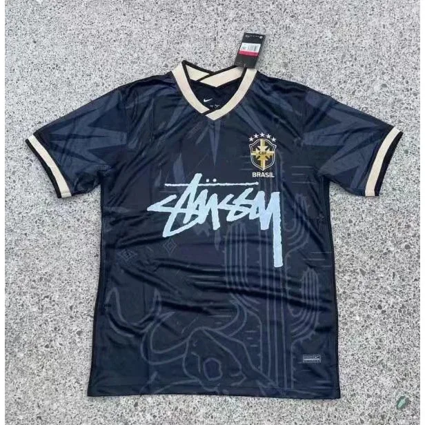 Nike Nike Stussy Brazil Jersey Black/White T-Shirt Black - 1