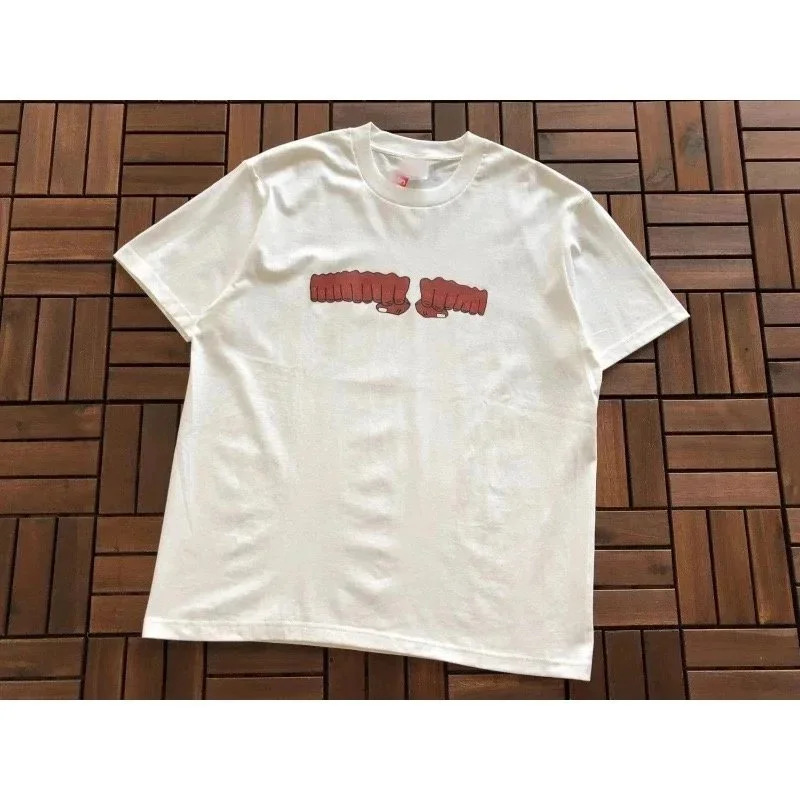 Other White Graphic T-Shirt with Red Fist Print White - 1