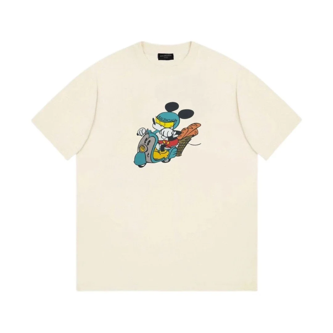 Balenciaga Balenciaga Mickey Mouse T-Shirt Cream Cream - 1
