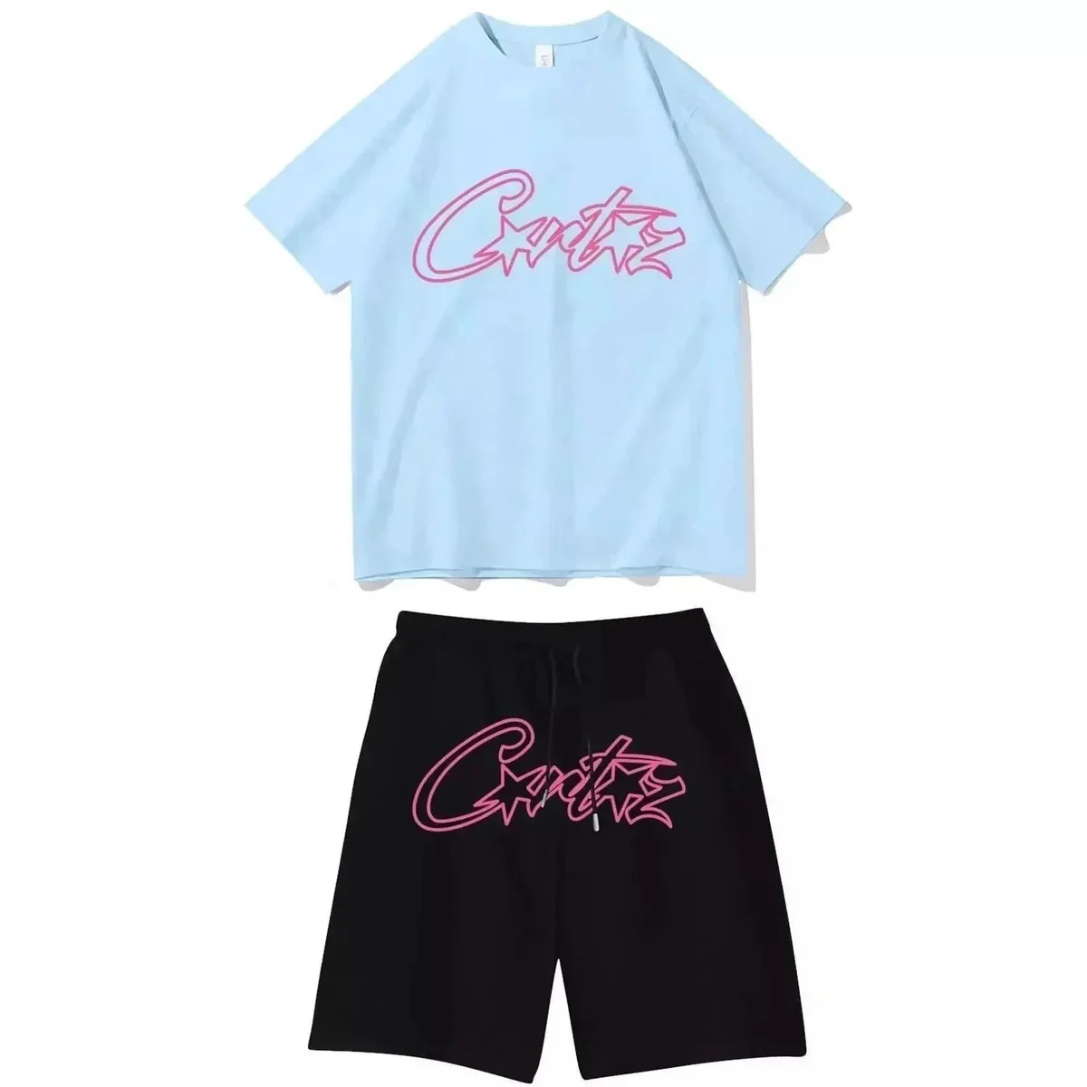 Other Light Blue & Black 'Cute' Graphic Set Blue - 1