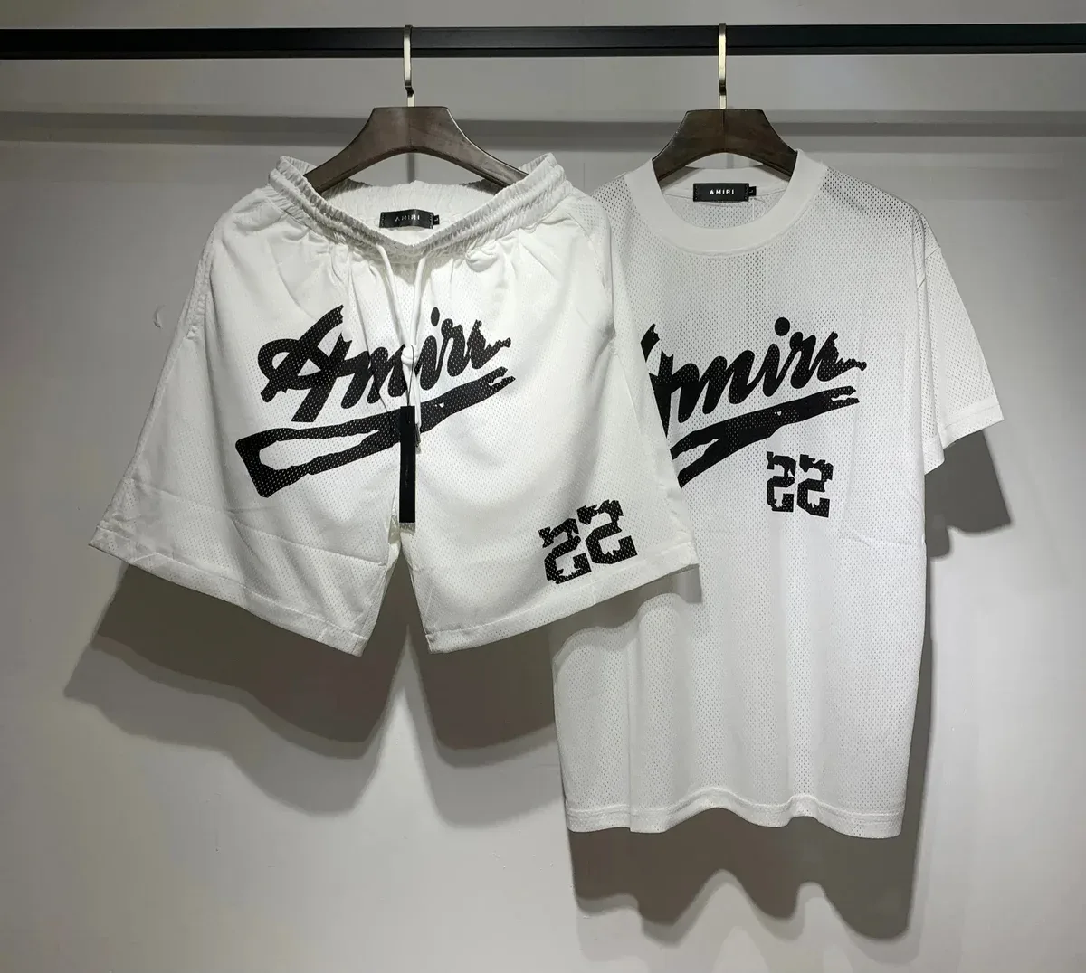 Amiri Amiri White '22' Mesh Set Casual White - 1