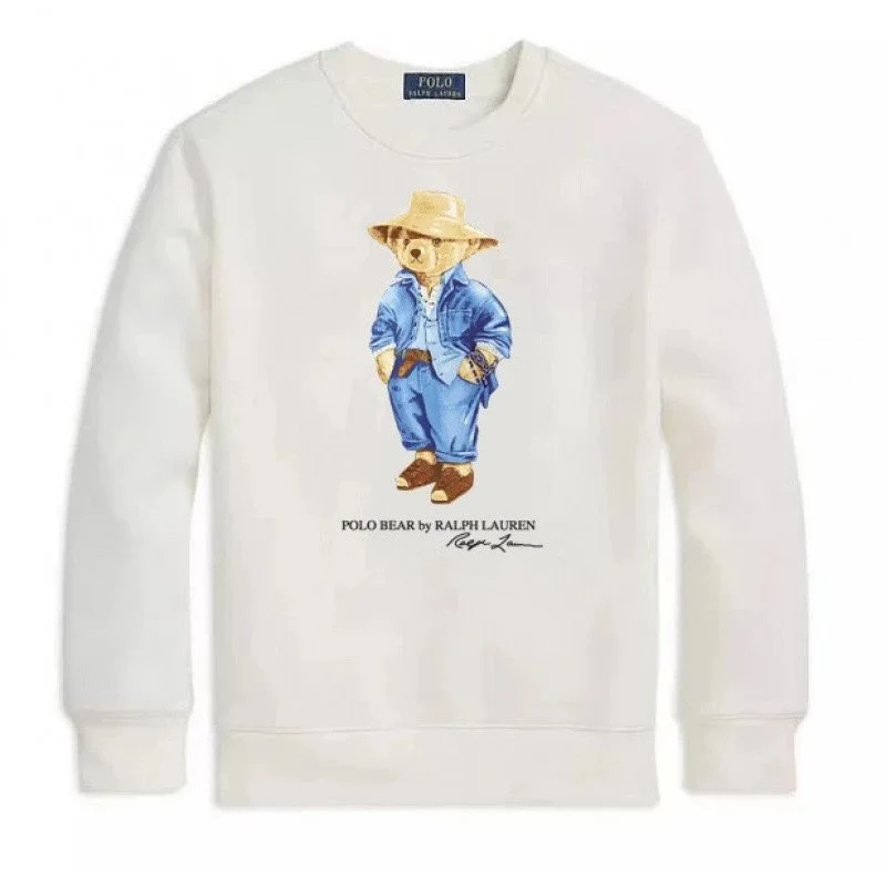 Polo Ralph Lauren Polo Ralph Lauren Polo Bear Cream Blue Sweatshirt Cream - 1