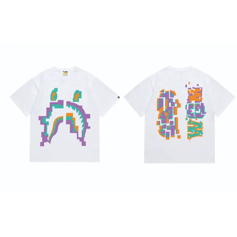 Stussy Stussy Multicolor Pixel Graphic White T-Shirt White - 1