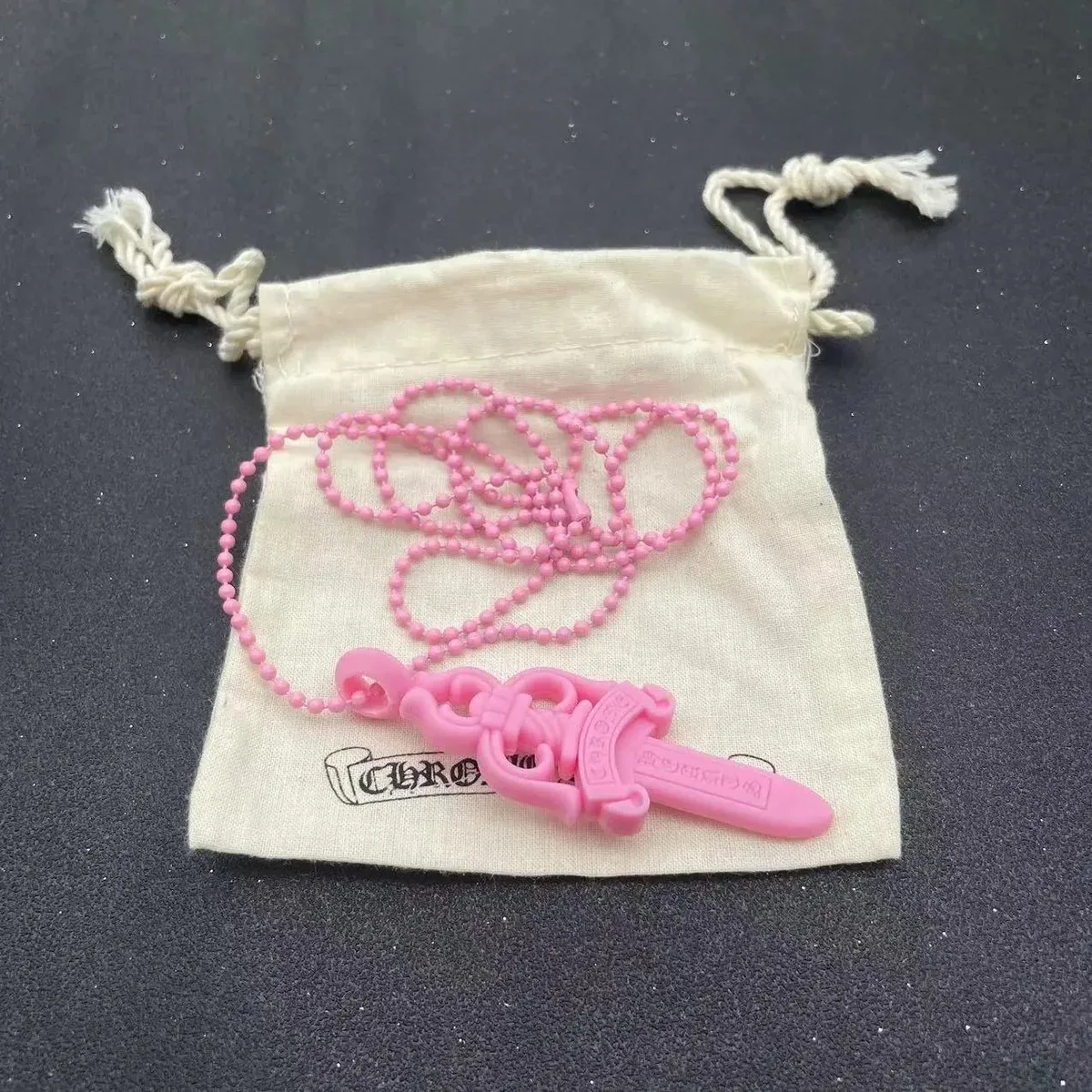 Chrome Hearts Chrome Hearts CH Cross Pink Sword Necklace Pink - 1