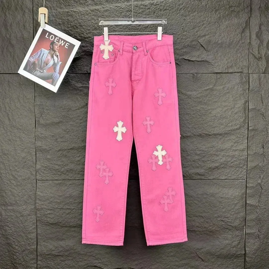 Loewe Loewe Cross-Embellished Trousers Dopamine Pink Pink