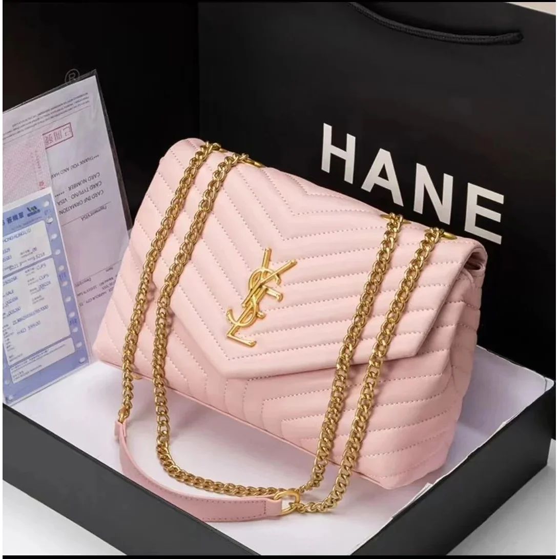 Saint Laurent Saint Laurent Kate Pink Quilted Tote Bag Pink