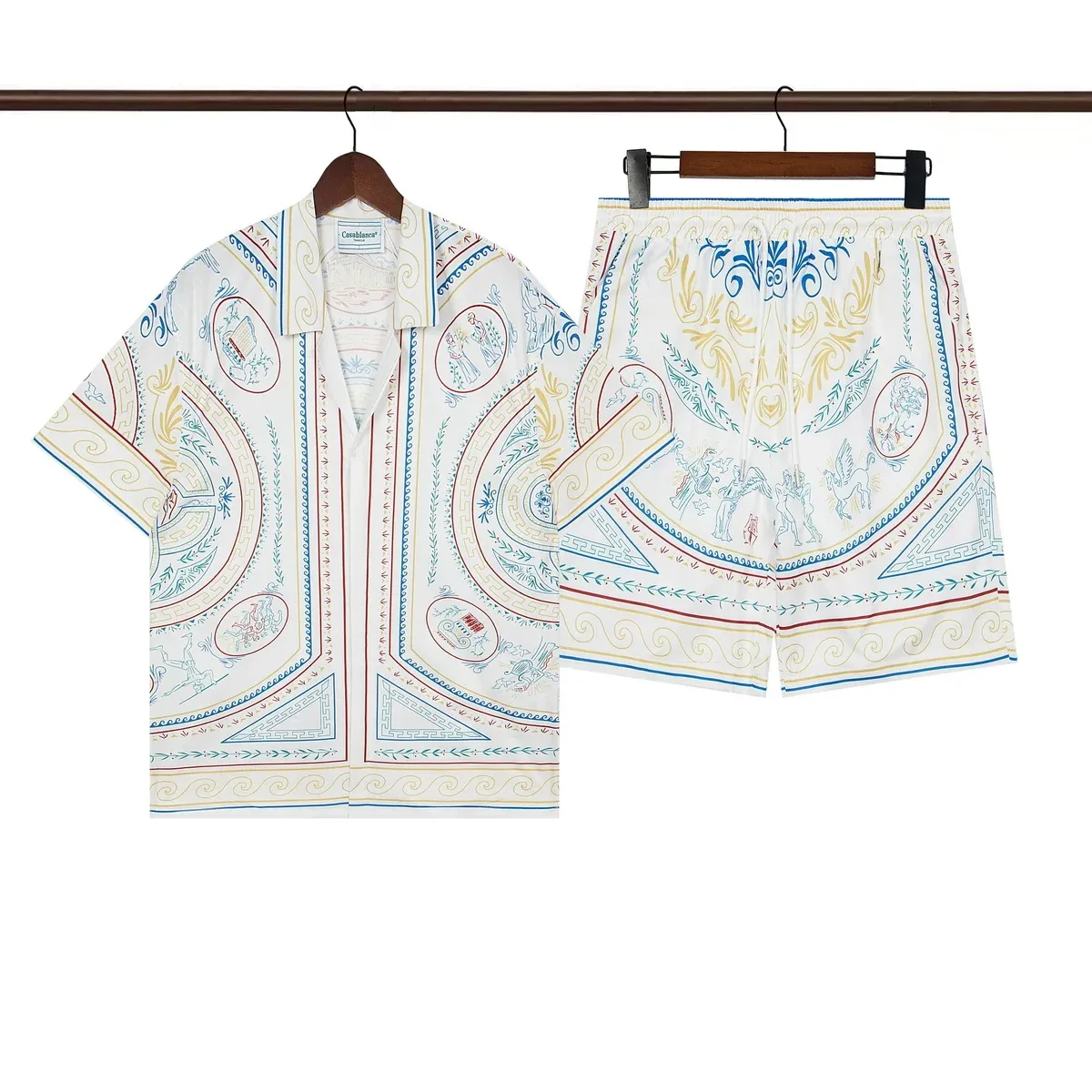 Cariblanc Cariblanc Classic Print Set White & Multi Co-ord Set White - 1
