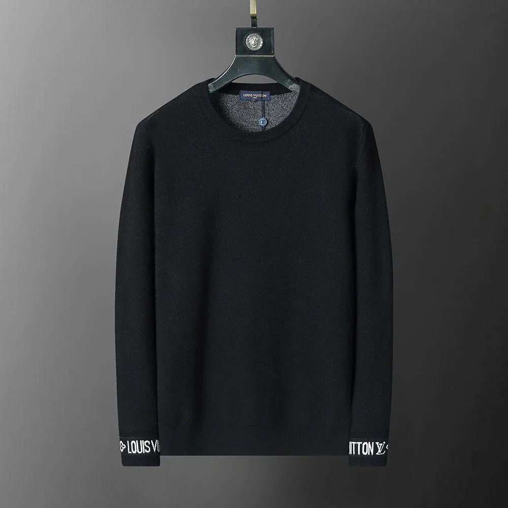 Louis Vuitton Louis Vuitton Black Classic Logo Sweater Black
