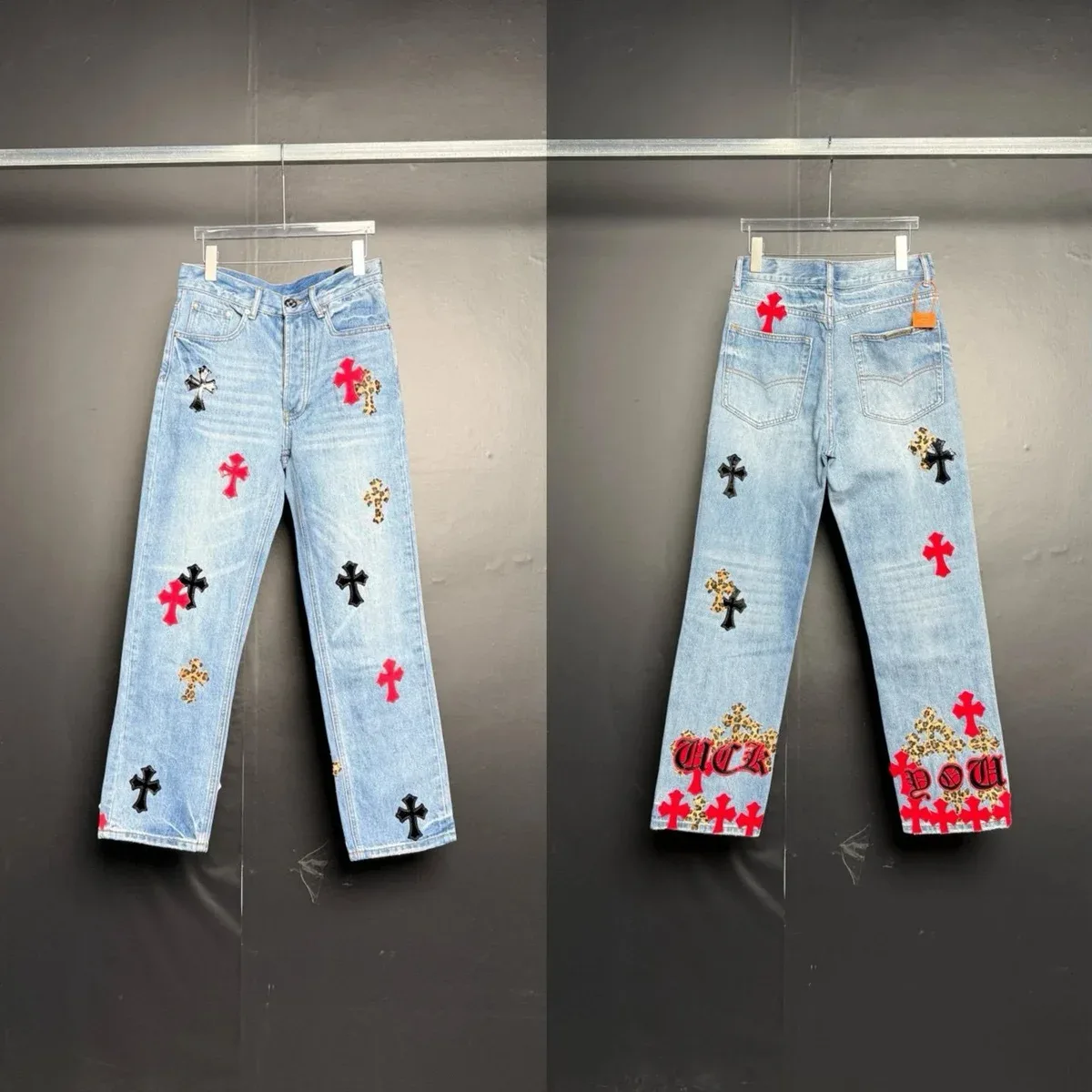 Chrome Hearts Chrome Hearts Cross Light Blue Jeans Blue