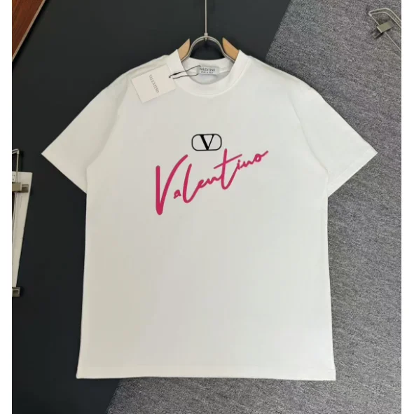 Valentino Valentino T-Shirt 'V Logo' White Pink T-Shirt White - 1