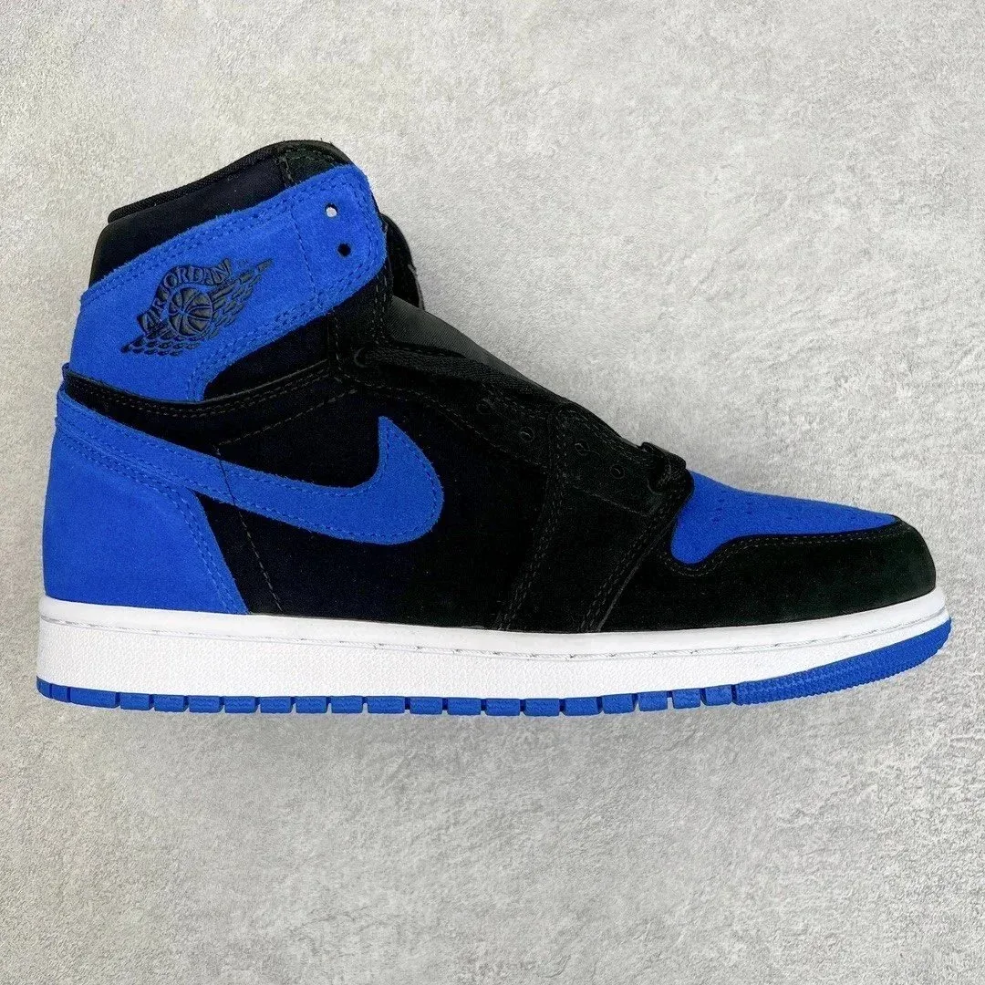 Nike Nike Air Jordan 1 Royal Blue Black Suede Sneakers Blue - 1