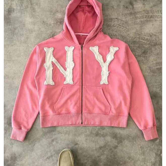 Other Pink NY Zip-Up Hoodie Pink - 1