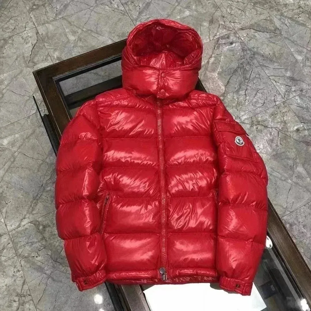 Moncler Moncler Maya Red Shiny Puffer Jacket Red