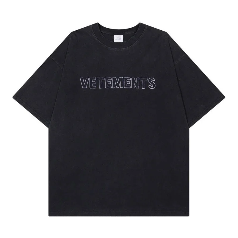 Vetements Vetements Vetements Logo T-Shirt Black Black - 1