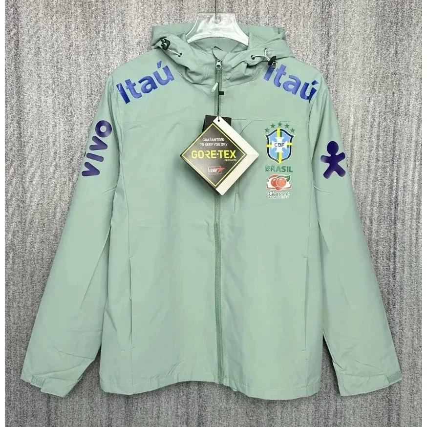 Other Brazil Light Green Windbreaker Lightweight Jacket Green