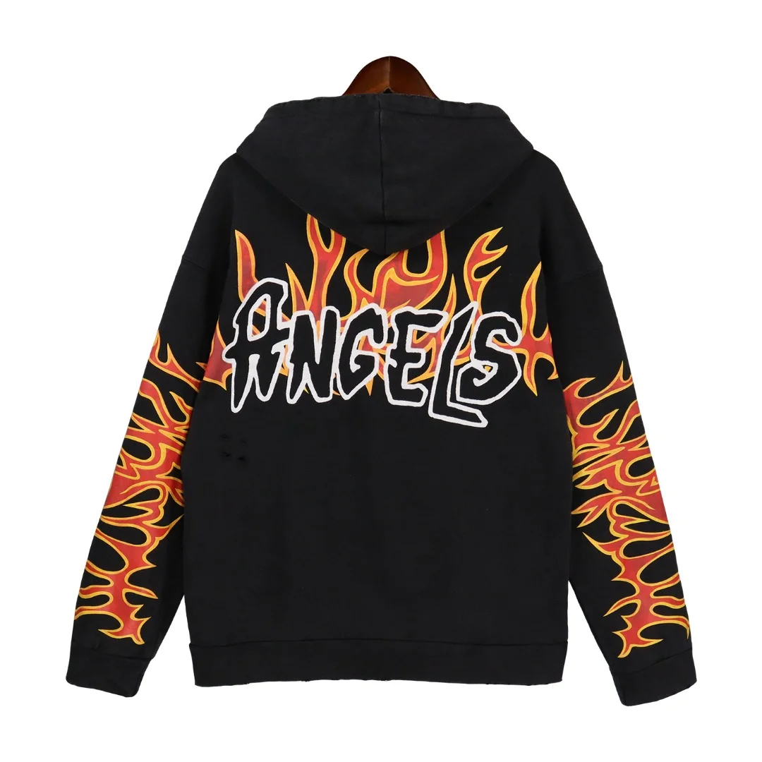Other Black Flames 'ANGELS' Hoodie Black - 1