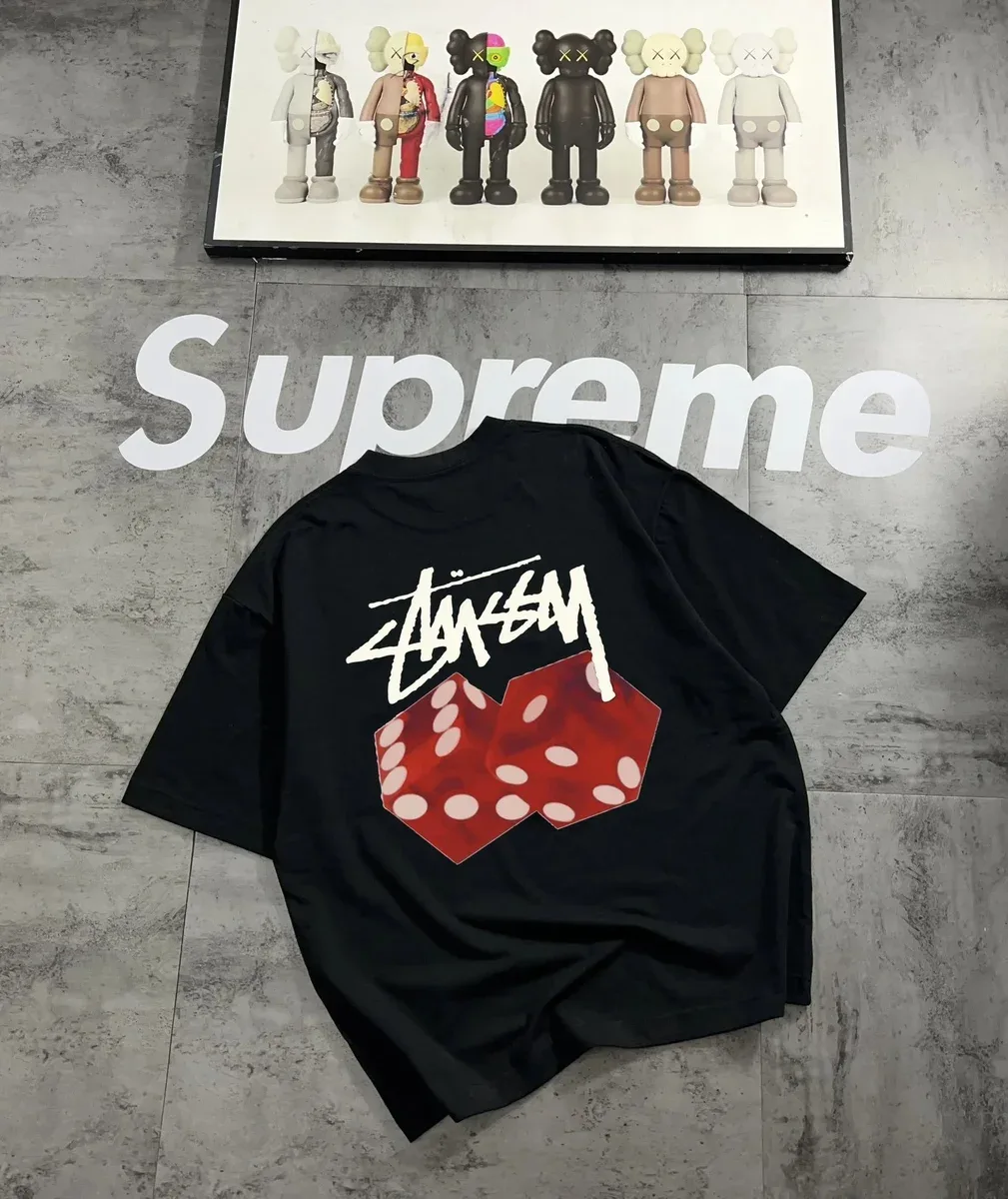 Stussy Stussy Stüssy Dice Black T-Shirt Black - 1