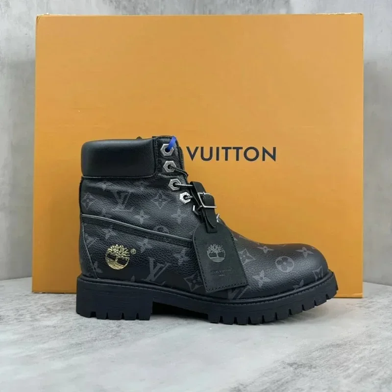 Louis Vuitton Louis Vuitton x Timberland Monogram Black Gold Boot Black