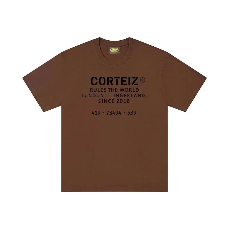 Corteiz Corteiz Rules the World Brown T-Shirt Brown - 1