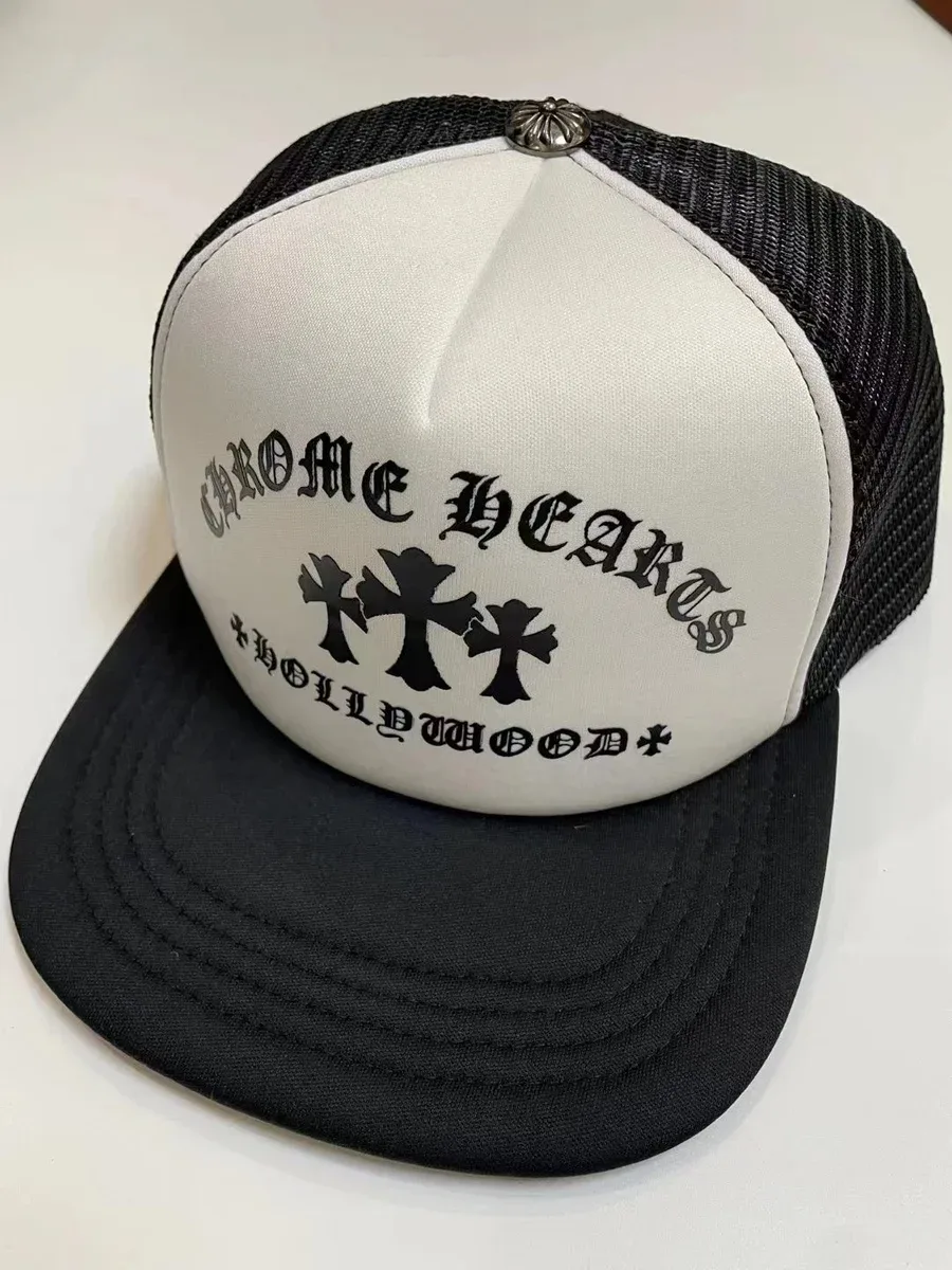 Chrome Hearts Chrome Hearts Hollywood Trucker Cap Black/White Black - 1