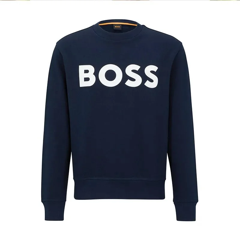 Hugo Boss Boss Navy/White Logo Sweatshirt Navy - 1