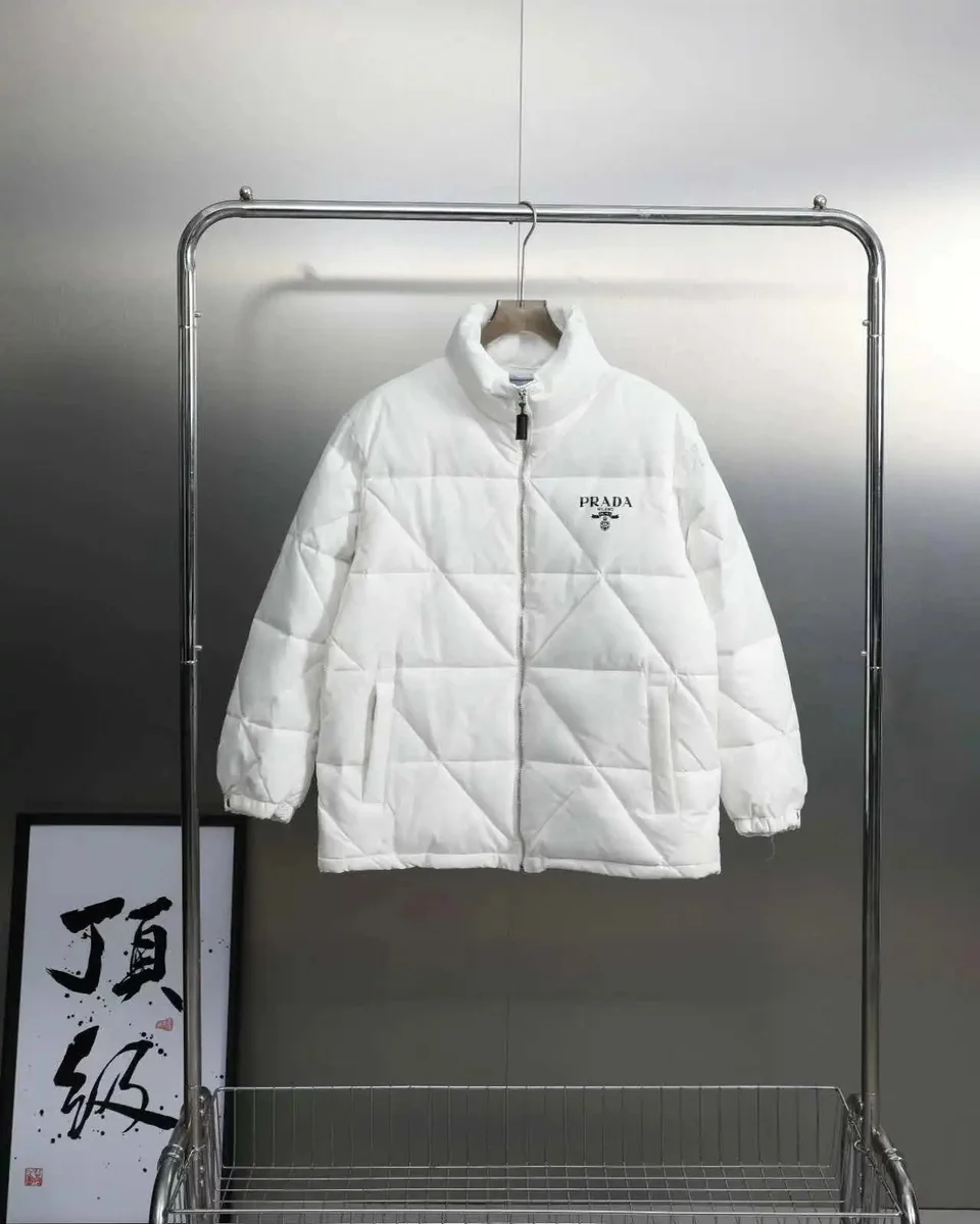 Prada Prada Re-Nylon White Quilted Puffer Jacket White