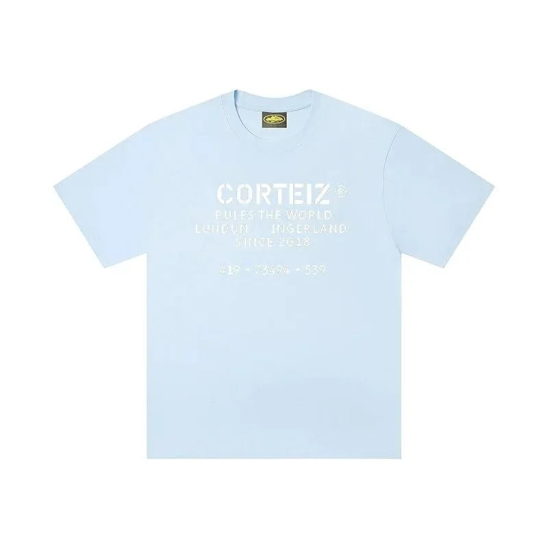 Corteiz Corteiz Rules the World Light Blue T-Shirt Blue - 1