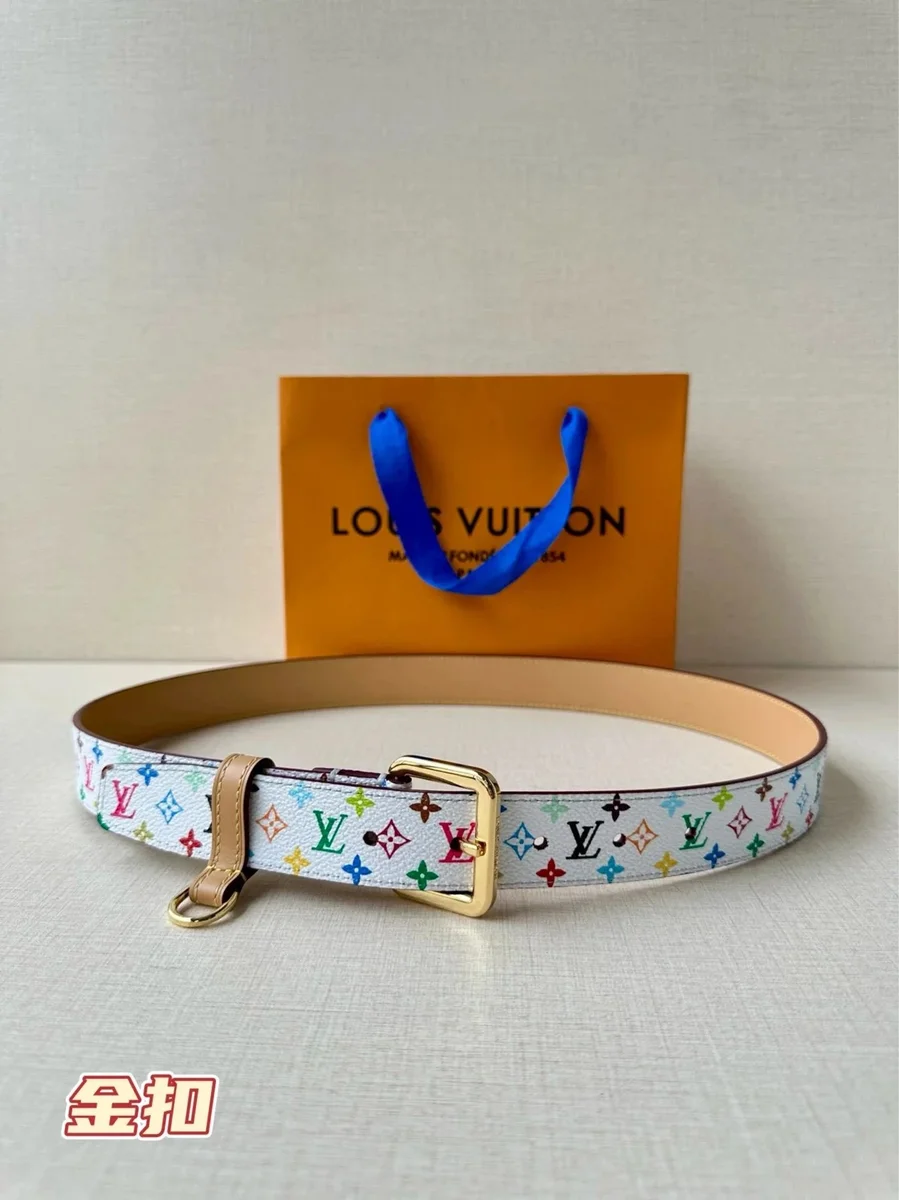 Louis Vuitton Louis Vuitton Monogram Multicolor Belt Multicolor