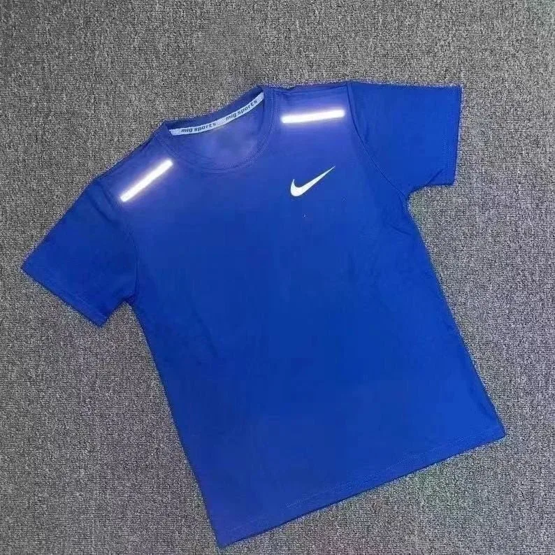 Nike Nike Dri-FIT Reflective Swoosh Quick-Dry Navy Blue T-Shirt Navy