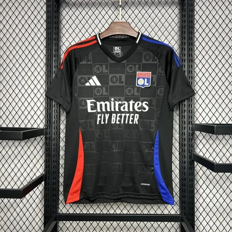 Adidas Adidas Olympique Lyonnais Black Football Jersey Black - 1