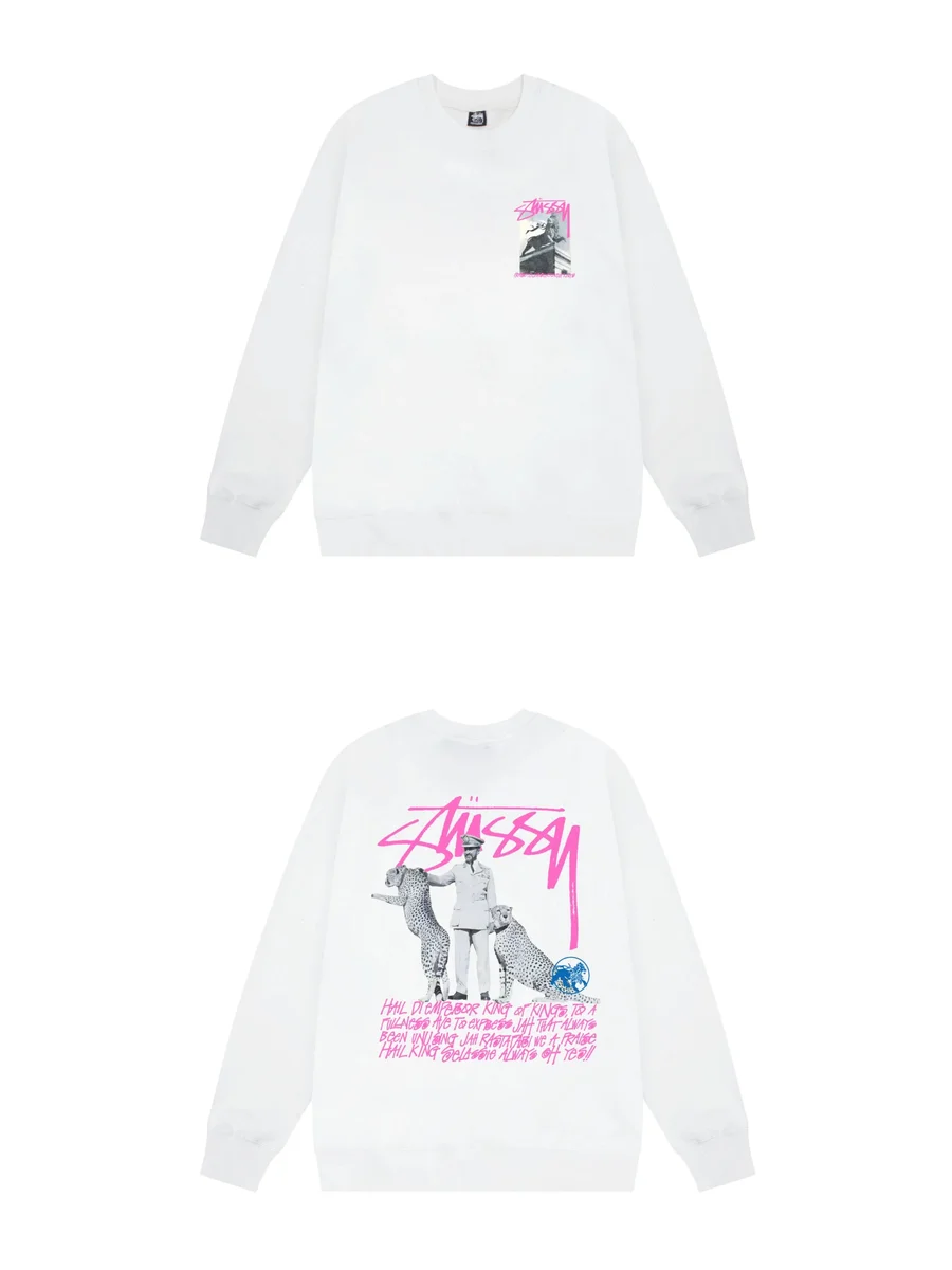 Stussy Stussy Stüssy White Graphic Crewneck Sweatshirt White - 1