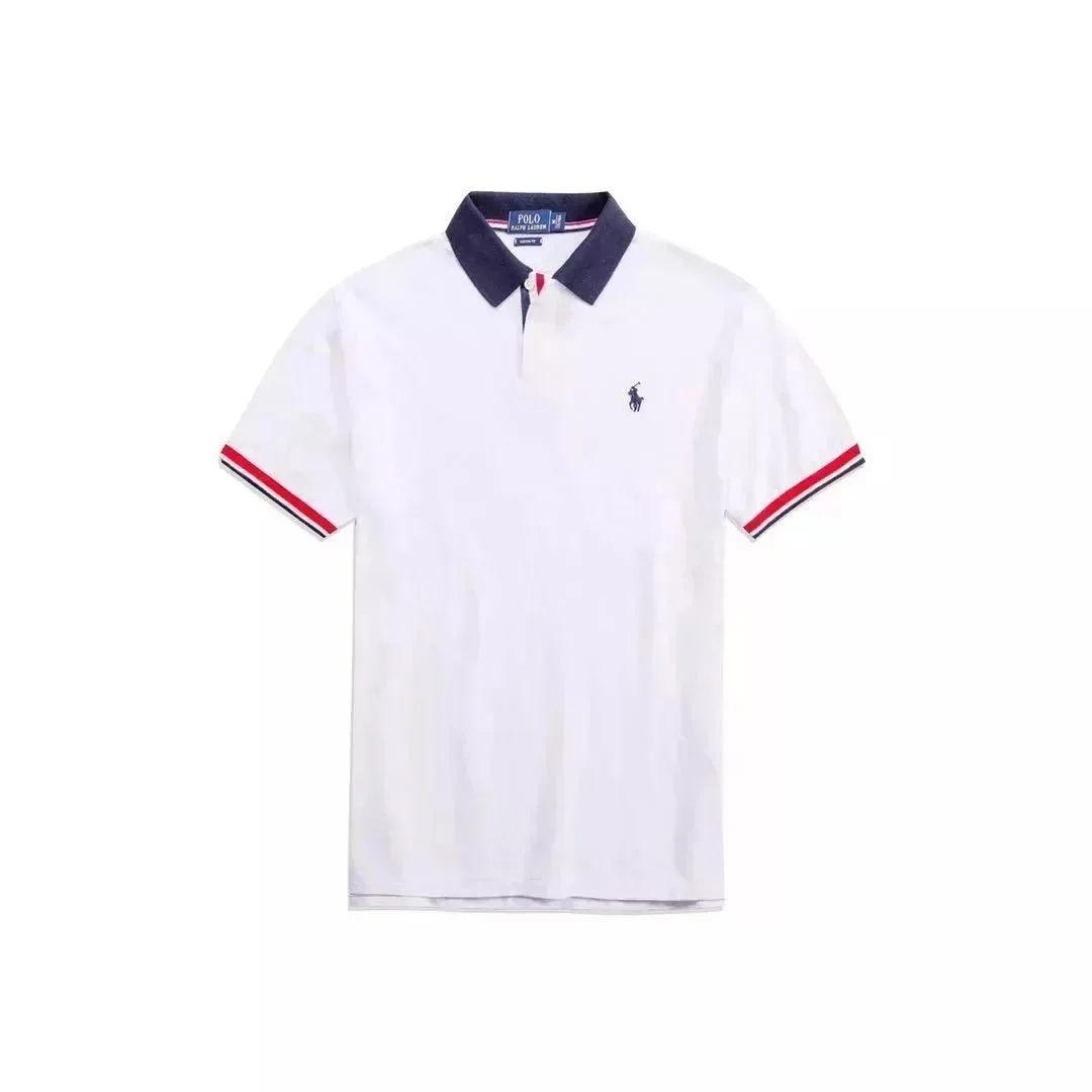 Polo Ralph Lauren Polo Ralph Lauren White Polo Shirt with Navy & Red Trim White - 1