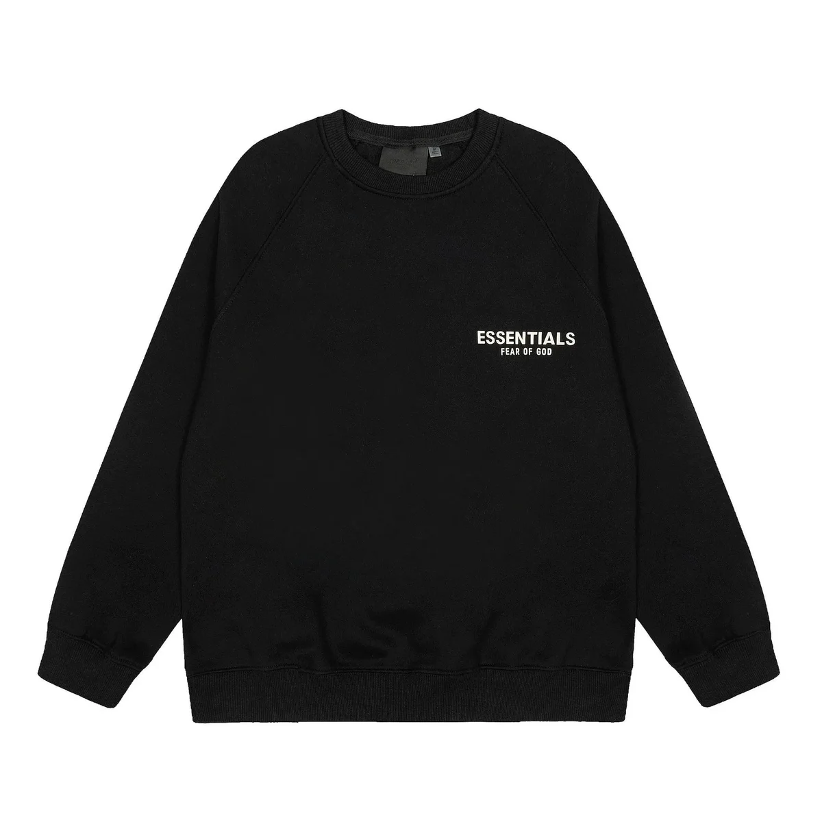 Fear of God Fear of God Essentials Black Round Neck Sweatshirt Black - 1