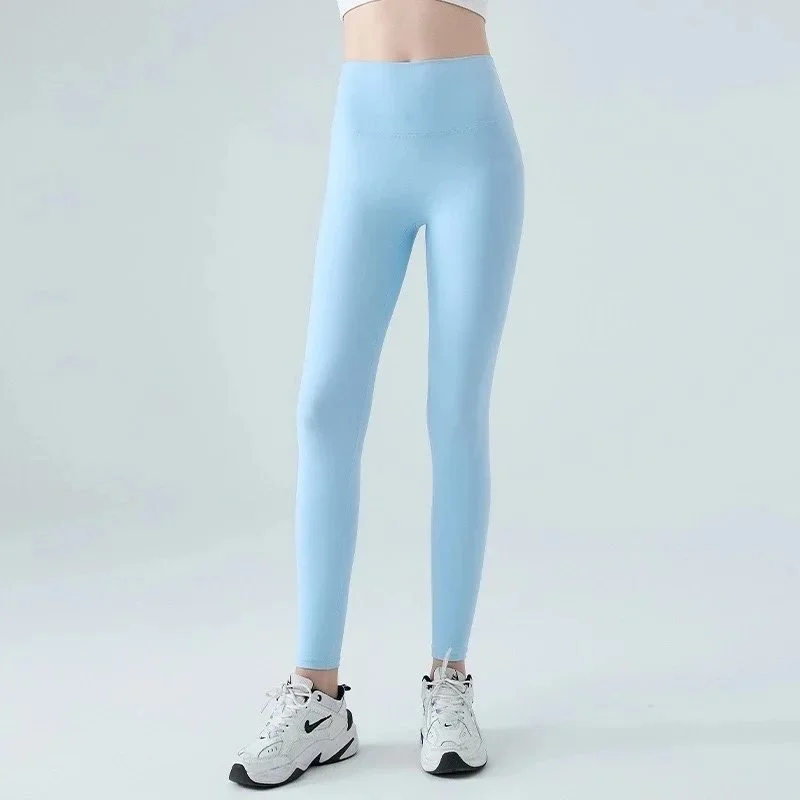 Other Sky Blue Solid Leggings Blue - 1